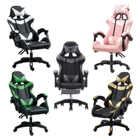 Chaise de jeu ergonomique en cuir noir de luxe de tailles multiples de vente directe d'usine bon marché