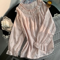 Ensemble de pyjama deux pièces en gaze double 100 % coton, col rond, luxe, vente en gros, personnalisé