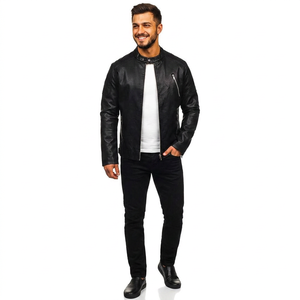 Chaqueta de cuero para hombre, estilo urbano, personalizada, profesional, de alta calidad, para adultos, en varios tamaños. - Product Image 1