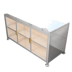 Étagère de rangement métallique pour cuisine, directement de l'usine, personnalisable, à trois niveaux, réglable, durable, pour vaisselle, meubles de maison, hôpital - Product Image 2