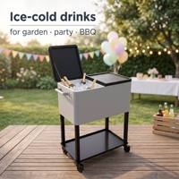 Glacière rétro 80QT avec roues pour fêtes de mariage et boissons