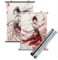 UTE GZ-001 Poster Seni Dinding Cetak Sublimasi Kustom Kanvas Dekorasi Rumah Gantung Warna-Warni Anime Modern Ulang Tahun Tanpa Bingkai