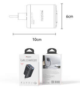 Yesido gan 67W sạc nhanh ba cổng được xây dựng trong 65cm cáp có thể thu vào EU cắm sạc du lịch yc100 - Product Image 6