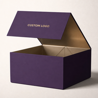 Scatola Regalo Magnetica Nera Personalizzata a Forma di Libro, Confezione Rigida Pieghevole in Cartone con Logo, Scatole di Lusso in Carta per Regali