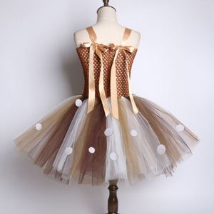 Baige Venta caliente vestido <span class=keywords><strong>de</strong></span> rendimiento <span class=keywords><strong>de</strong></span> lujo para niñas disfraces <span class=keywords><strong>de</strong></span> ciervo <span class=keywords><strong>de</strong></span> tul <span class=keywords><strong>con</strong></span> diadema vestidos <span class=keywords><strong>de</strong></span> tutú <span class=keywords><strong>de</strong></span> Navidad para niños - Product Image 4