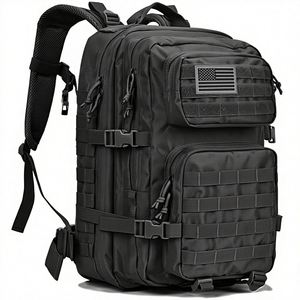 Sac à dos tactique 40L, système MOLLE, nylon, randonnée en plein air, camping, sac à dos unisexe, bandoulière souple, fermeture à glissière - Product Image 1