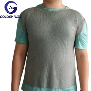 Chainmail nhôm Armor T-Shirt thép không gỉ lưới SUS304 316 đâm bằng chứng vest kim loại tốt Vòng lưới chống đâm chuỗi mail Ăn mặc - Product Image 3