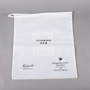 <span class=keywords><strong>Bolsa</strong></span> de Lavandería con Cordón Personalizada con Logotipo en Color, Ecológica, Reutilizable, de Tela No Tejida, Impresa, para Hotel - Product Image 2