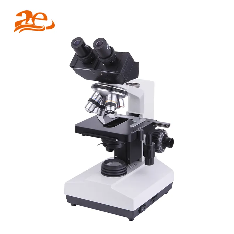 Microscópio biológico com luz led aelab, laboratório, microscópio biológico trinocular, conjunto de preço
