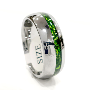 Nouvelle bague en tungstène pour hommes et femmes, incrustée de fil de météorite, feuille d'or auburn, fil d'acier inoxydable, et minerai de fer, cadeau de fête - Product Image 6