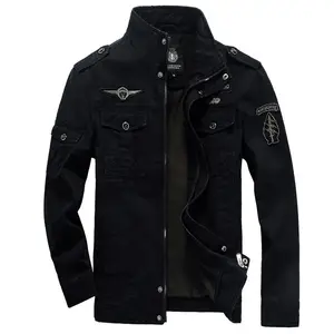 Denim Fashion Color Casual Sports Windproof Men's Long Sleeves Loose Jacket