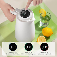 Termo de Café de Doble Pared con Aislamiento al Vacío de 1L, Pantalla LED de Temperatura, Aislamiento Térmico de 24 Horas, Ecológico, Libre de BPA, Apto para Alimentos