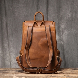 Crazy Horse sac à dos en <span class=keywords><strong>cuir</strong></span> hommes Vintage voyage <span class=keywords><strong>cartable</strong></span> sacs collège <span class=keywords><strong>cartable</strong></span> grande capacité sac à dos pochette d'ordinateur Leathfocus - Product Image 3