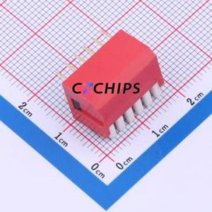 DP-06-R-T DIP Switch Through hole Component (THT) Switch Piano Key Single Pole Single Throw 6 2.54mm - Product Image 2