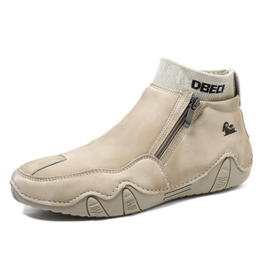 Nouvelles bottes en <span class=keywords><strong>cuir</strong></span> vintage pour hommes, grandes tailles, en microfibre, durables, chaussures décontractées d'extérieur, autres bottes décontractées tendance grandes tailles - Product Image 3