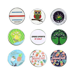 金属製ボールボールマーカーエナメルエポキシドームゴルフボールマーカーゴルフアクセサリー - Product Image 2