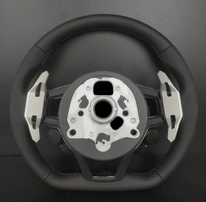 Levier de vitesses en cuir perforé et rouge pour volant sport <span class=keywords><strong>Audi</strong></span> A3 A4 A5 A6 A7 A8 Q3 <span class=keywords><strong>Q5</strong></span> Q7 R8 <span class=keywords><strong>S</strong></span>/RS <span class=keywords><strong>Line</strong></span> - Product Image 2