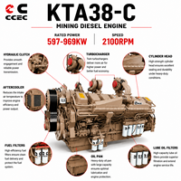 Moteur diesel CCEC Cummins série KTA38-C V12 800-1300 ch KTA38-C800 KTA38-C1050 KTA38-C1125 KTA-C1200 pour camion benne minier Belaz
