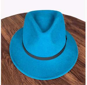 Sombrero Fedora de Lana ND097, Unisex, con Flor y Lazo, Estilo Steampunk, para las Cuatro Estaciones - Product Image 5