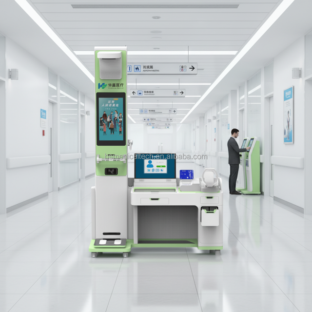 Huasheng Medical Advanced AI-Powered Lifestyle Checkpoint Technology Doctor Clinic &Telemedicine Healthcare Kiosk HS-V600