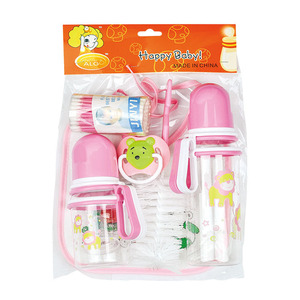 Ensemble d'accessoires d'alimentation <span class=keywords><strong>pour</strong></span> nouveau-né : tétine de dessin animé, serviette de bave, brosse à <span class=keywords><strong>biberon</strong></span>, coton-tige en silicone et PP - Product Image 6