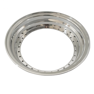 Lèvre de roue 3 pièces pour <span class=keywords><strong>OZ</strong></span> <span class=keywords><strong>15</strong></span> <span class=keywords><strong>pouces</strong></span> 30 boulons forgés Jante 3 pièces polie lèvre de roue extérieure en alliage 6061-T6 - Product Image 1