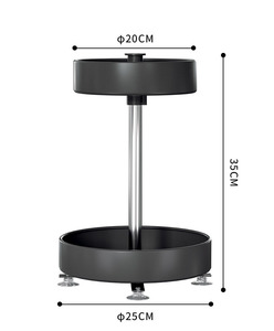 Keuken Plank Roterende Kruiden Rek Aanrecht Kruiden Double-Layer Roterende Organizer - Product Image 6