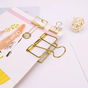 School Office Stationery Notebook Paper Storage Stainless Steel 304 Metal Binder Clip