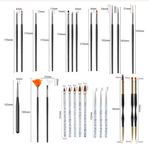 31pcs Thiết lập màu hồng móng tay nghệ thuật bàn chải Kit chấm bút + vẽ bàn chải + Dòng vẽ khắc bút + UV Gel làm móng tay bàn chải công cụ tự làm - Product Image 5