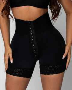 Body de malla sexy <span class=keywords><strong>Camiseta</strong></span> de manga corta Conjunto de 2 piezas Fajas Pantalones cortos moldeadores de compresión Adelgazante Levantador de glúteos Curvas encantadoras - Product Image 5