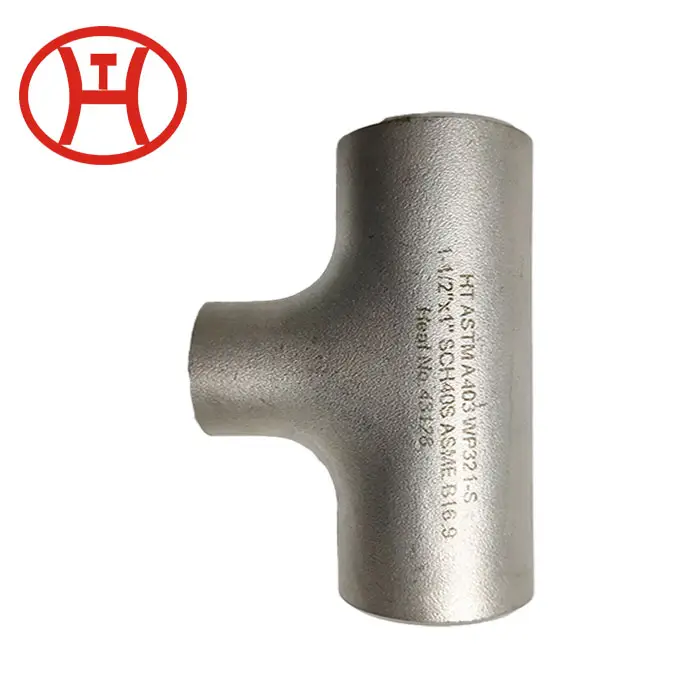 ANSI B16.9 ASTM SA403 WP304 SMLS WELDED Straight Reducing stainless steel 304 straight tees straight tee pipe fitting