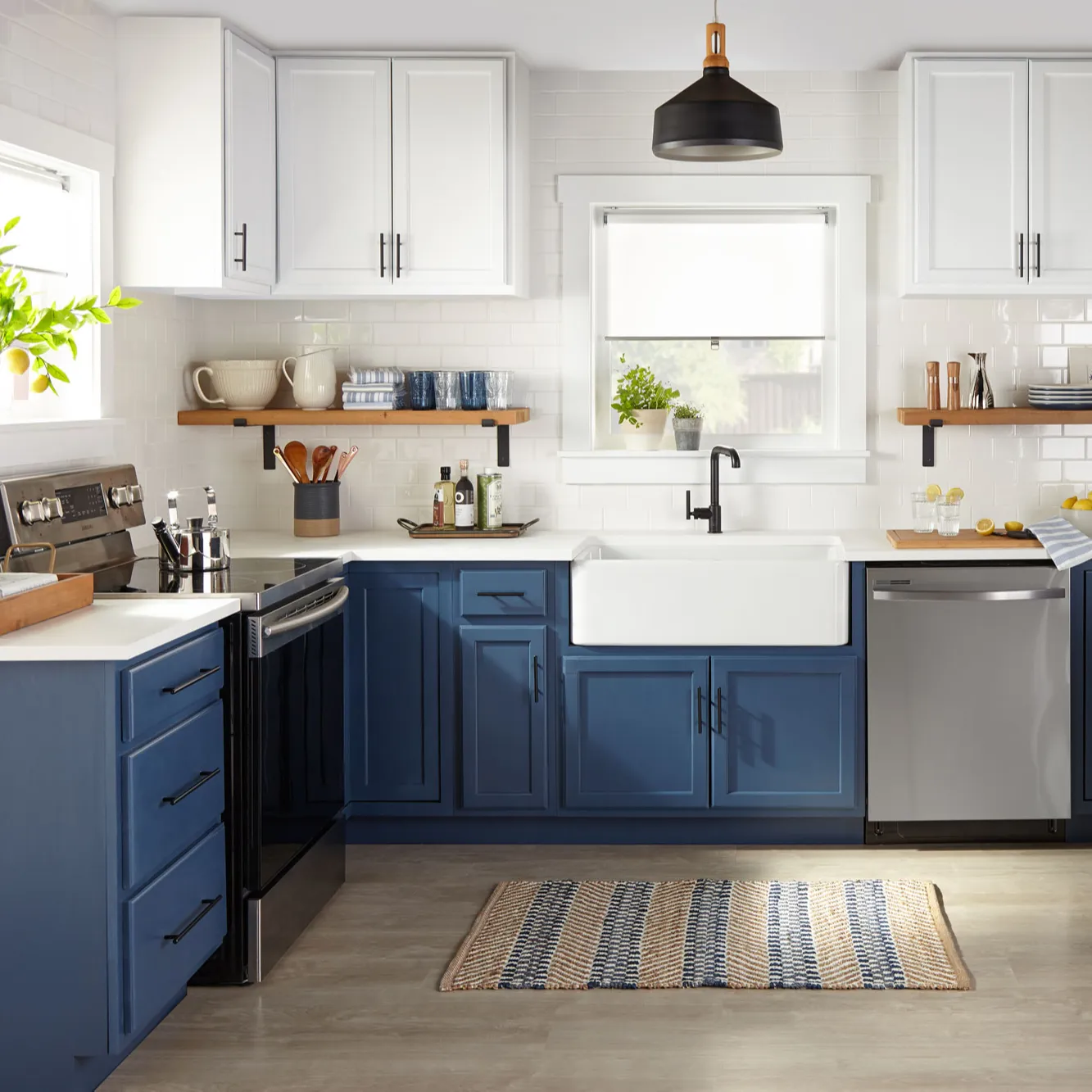 Cor azul DTC Blum acessórios personalizados armários de cozinha
