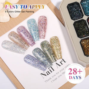 HONEY GIRL Professional Salon DIY UV Nail Polish Set Nine-Grid Pallet <span class=keywords><strong>Palette</strong></span> Soak-Off Diseñador francés LED Platinum Painting Gel - Product Image 6