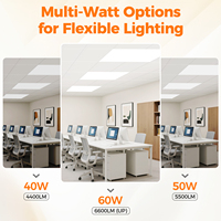 Panel LED Plano Empotrable de 2x4FT 2x2FT 60W 6000K, Luz de Techo Empotrada con Retroiluminación, Ideal para Dormitorio