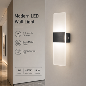 Modern Acrylic Led Wall <b>Light</b> Indoor Decorative For Bedroom <b>Corridor</b> Home Hotel 4W CCT Selectable 3000K 6000K - Product Image 2