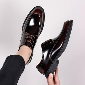 High Quality Comfortable Lightweight Breathable Rubber Lace-up Business Party Wedding Walking <b>Shoes</b> Fashionable Casual Leather - Product Image 3