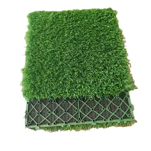 Faux gazon artificiel vente chaude tapis extérieur pelouse carreaux de gazon emboîtement pour la décoration maison jardin décoration extérieure