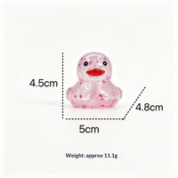 Canard de bain flottant anti-stress personnalisé avec logo, transparent, à paillettes, souple et couineur, pour enfants de 0 à 24 mois