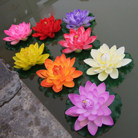 Lebensechte künstliche schwimmende Schaum Lotusblume Bunte Seerose Pad Ornament Perfekt für Hausgarten Teich Dekoration