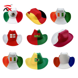 Wholesale Custom American Mexico Canada National Country Flag Print Polyester Hat for 2026 Football Fans Gift