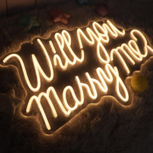 Almacén americano que te gustaría casarte conmigo personalizado LED neón acrílico Envío exprés decoración de boda decoración del hogar neón - Product Image 3