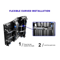 Pantalla LED Curva de Alquiler para Conciertos, Video Wall de Escenario 7680Hz, LED Fundido a Presión 500x500 7.5kg, Valla Publicitaria de Acceso Frontal con Bloqueo Rápido