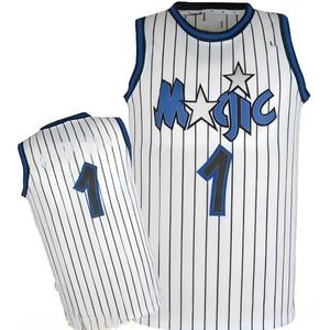 Camiseta <span class=keywords><strong>de</strong></span> Baloncesto Personalizada Bordada <span class=keywords><strong>de</strong></span> los <span class=keywords><strong>Orlando</strong></span> <span class=keywords><strong>Magic</strong></span> al por Mayor - # 1 McGrady # 32 O'Neal # 32 Hardaway Adulto - Product Image 2