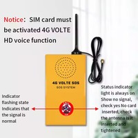 Système d'alarme d'urgence 4G SOS avec appel et SMS à une touche, interphone vocal bidirectionnel, construction métallique