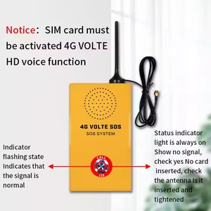 4G SOS SYSTEM Llamada DE EMERGENCIA 4G SOS Sistema de alarma de un toque Equipo de emergencia de audio - Product Image 4