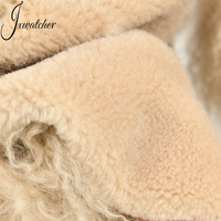 Abrigo de Invierno de Alta Calidad para Mujer de Piel de Oveja con Piel de Mongolia Personalizado Popular Abrigo Teddy de Lana de Cordero Real para Mujer