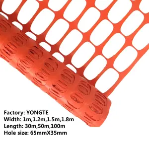 YONGTE 20 лет завод оранжевый HDPE портативный пластиковый строительный забор для контроля толпы предупреждающий защитный забор