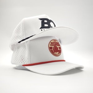 Innovative 5 Panel Solid <b>Waterproof</b> Golf Cap Custom Silicone Logo Low MOQ OEM Laser Perforated Rainproof Outdoor Lifestyle <b>Hat</b> - Product Image 3