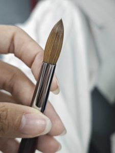 Yüksek kalite yeni tasarım kolu Kolinsky akrilik çivi fırça akrilik Kolinsky saf Kolinsky çivi resim fırçası - Product Image 3