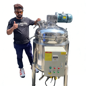 Machine de Mélange Chauffante à Double Chemise en Acier Inoxydable 304 Électrique Homogénéisateur Mélangeur Cosmétique Vente en Gros - Product Image 4